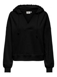 ONLY Bluza w kolorze czarnym rozmiar: S. Czarne bluzy ONLY, s, bez wzorów, z kapturem. Za 79.21 zł.