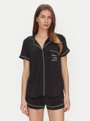 Kate Spade Piżama KSI11506 Czarny Regular Fit. Czarne piżamy Kate Spade, xs, bez wzorów, z syntetyku, bez kołnierzyka, bez ramiączek. Za 269.99 zł.