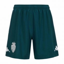 Szorty dla dzieci AS Monaco Ryder 2024/25. Zielone szorty Kappa, bez wzorów, młodzieżowe. Za 166.10 zł.