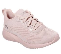 Buty do chodzenia damskie Skechers Bobs Squad. Czerwone buty treningowe Skechers, na lato, bez wzorów, z materiału, przed kostkę, bez zapięcia, trekkingowe. Za 215.00 zł.