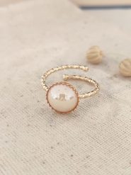 Atelier MIU Pozłacany pierścionek rozmiar: onesize. Białe pierścionki atelier MIU, z perłą, pozłacane. Za 78.66 zł.