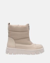 BEŻOWE ŚNIEGOWCE 00105701D 720 BE. Brązowe botki Venezia, bez wzorów, ze skóry, bez obcasa, bez zapięcia. Za 379.00 zł.