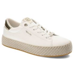 Białe Espadryle Tamaris Stylowe Obuwie Damskie. Białe espadryle Tamaris, bez wzorów, eleganckie, bez obcasa, na płaskiej podeszwie. Za 219.00 zł.