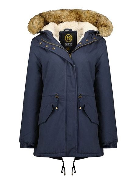 Maison Montaigne Parka "Ampumai" w kolorze granatowym rozmiar: L. Niebieskie płaszcze Maison Montaigne, l, bez wzorów, bez kaptura. Za 303.78 zł.