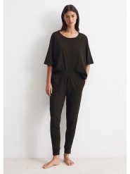 Marc O´Polo Bodywear Spodnie w kolorze czarnym rozmiar: S. Czarne spodnie materiałowe bez wzorów, z materiału. Za 100.75 zł.