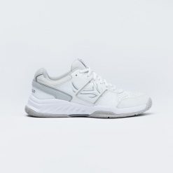Buty tenisowe TS160 damskie. Białe buty treningowe ARTENGO, bez wzorów, z kauczuku, bez zapięcia, tenisowe. Za 139.99 zł.