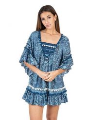 Isla Bonita by SIGRIS Sukienka w kolorze granatowym rozmiar: L. Niebieskie sukienki Isla Bonita by SIGRIS, na co dzień, l, bez wzorów, z bawełny, bez kołnierzyka, bez ramiączek, mini, proste. Za 132.36 zł.