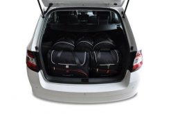 Torby Do Bagażnika Skoda Fabia Kombi 2014-2021 5Szt Kjust. Czarne torby podróżne KJUST, bez wzorów, z kauczuku. Za 1,415.00 zł.