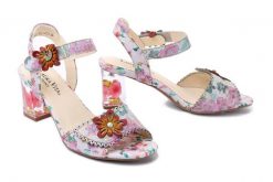 LAURA VITA Lucieo 13 cerise, sandały damskie. Czerwone sandały LAURA VITA, bez wzorów, bez obcasa, na obcasie, bez zapięcia. Za 394.90 zł.