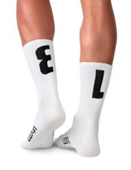 Skarpety Kolarskie Icons 13 White L/XL: 45-47. Białe skarpetki LUXA, bez wzorów, z elastanu. Za 64.90 zł.