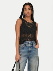 JDY Top Eva 15351499 Czarny Regular Fit. Czarne topy JDY, xl, bez wzorów, z syntetyku, bez kołnierzyka, bez ramiączek. Za 39.99 zł.