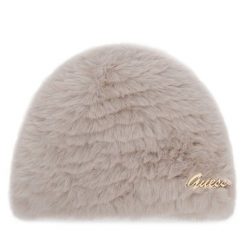 Czapka Guess. Brązowe czapki zimowe Guess, z aplikacjami. Za 214.99 zł.