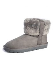 ISLAND BOOT Botki zimowe "Clarinda" w kolorze szarym rozmiar: 37. Szare botki Island Boot, bez wzorów, z materiału, bez obcasa, bez zapięcia. Za 120.93 zł.