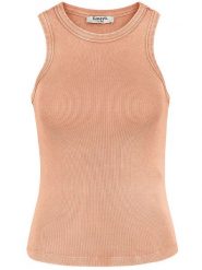 Sublevel Top w kolorze brzoskwiniowym rozmiar: XL. Pomarańczowe topy sportowe Sublevel, xl, bez wzorów, prążkowane. Za 39.68 zł.