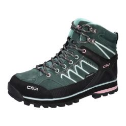 Buty trekkingowe damskie CMP Moon Mid WP. Zielone buty trekkingowe CMP, bez wzorów, bez zapięcia. Za 499.99 zł.