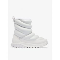Buty damskie zimowe Columbia Snowtrot Peak ODX - white. Białe buty trekkingowe Scarpa, bez wzorów, bez zapięcia, trekkingowe. Za 524.99 zł.