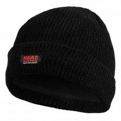 Damska czapka termoaktywna Heatkeeper Chenille czarne. Czarne czapki zimowe HEAT KEEPER, bez wzorów, sportowe. Za 120.99 zł.