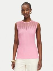 Rinascimento Top CFM0012239003 Różowy jasny Slim Fit. Czerwone topy Rinascimento, m, bez wzorów, z syntetyku, bez kołnierzyka, bez ramiączek. Za 279.99 zł.