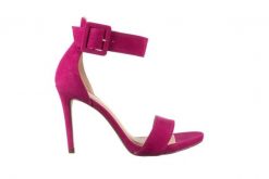 Sandały Bayla-065 6189496 Róż, Skóra naturalna - 39. Czerwone sandały Bayla, bez wzorów, z nubiku, biznesowe, bez obcasa, na szpilce, bez zapięcia. W wyprzedaży za 89.10 zł.