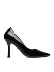 Nine West Szpilki CEO-S3S96688 01 Czarny. Czarne szpilki Nine West, bez wzorów, ze skóry, bez obcasa, na szpilce, bez zapięcia. Za 249.99 zł.