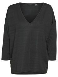 Vero Moda Bluzka w kolorze antracytowym rozmiar: S. Czarne bluzki Vero Moda, s, bez wzorów, bez kołnierzyka, bez ramiączek. Za 48.39 zł.