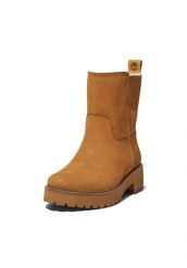 Buty zimowe damskie, Timberland Carnaby Cool Wrmpullon WR. Brązowe buty trekkingowe Timberland, na zimę, z materiału, bez zapięcia. Za 649.99 zł.
