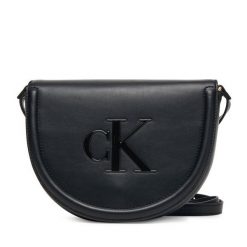 Torebka Calvin Klein. Czarne listonoszki Calvin Klein, bez wzorów, bez dodatków. Za 299.99 zł.