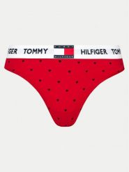 Tommy Hilfiger Stringi UW0UW05656 Czerwony. Czerwone stringi Tommy Hilfiger, bez wzorów, z bawełny. Za 69.99 zł.