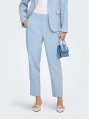 ONLY Spodnie w kolorze błękitnym rozmiar: 40/L32. Niebieskie spodnie materiałowe ONLY, bez wzorów, z materiału, z podwyższonym stanem. Za 97.05 zł.