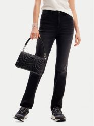 Desigual Jeansy Carmela 24WWDD95 Czarny Skinny Fit. Czarne jeansy Desigual, bez wzorów, z bawełny. Za 219.99 zł.