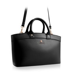 Klasyczna torebka damska MILEY BETLEWSKI® czarny. Czarne torebki klasyczne bez wzorów, ze skóry ekologicznej, eleganckie, na ramię, bez dodatków. Za 159.99 zł.