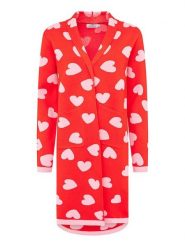 Zwillingsherz Kardigan w kolorze czerwonym rozmiar: S/M. Czerwone swetry Zwillingsherz, m, bez wzorów, bez ramiączek. Za 247.99 zł.