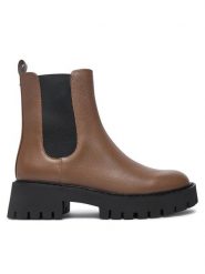 MICHAEL Michael Kors Sztyblety Asher 40F4ASFE5L Brązowy. Brązowe botki MICHAEL Michael Kors, bez wzorów, ze skóry, bez obcasa, na płaskiej podeszwie, bez zapięcia. Za 569.99 zł.