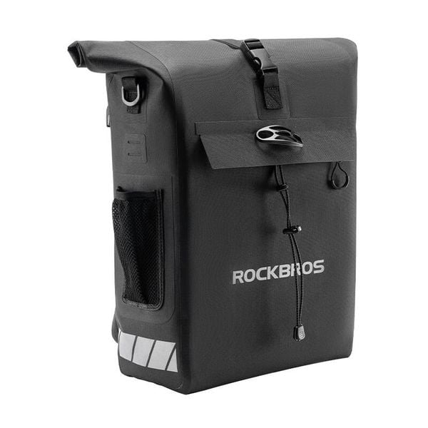 Sakwa rowerowa boczna na bagażnik plecak 2w1 Rockbros AS-131. Czarne plecaki ROCKBROS, bez wzorów, bez dodatków. Za 319.00 zł.