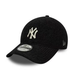 Czapka baseballowa New York Yankees New Era 9Forty Winter Borg. Czarne czapki zimowe New Era, bez wzorów, z materiału, eleganckie. Za 176.00 zł.