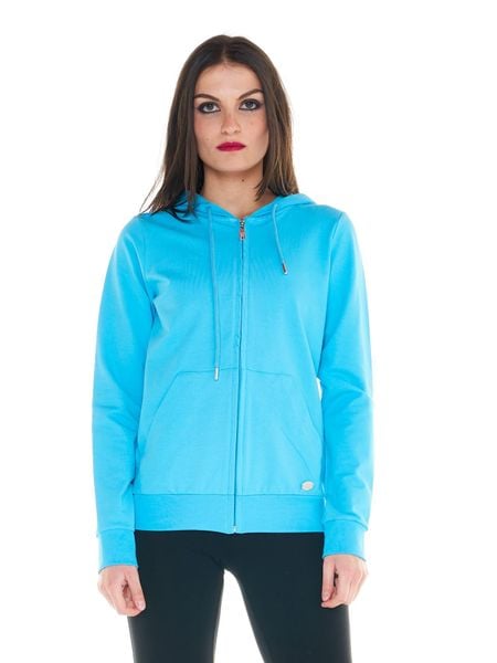 Bluza z bawełna z kaptur na co dzień na siłownię. Niebieskie bluzy LEONE 1947 APPAREL, xl, bez wzorów, z bawełny, bez kaptura, na fitness i siłownię. Za 105.21 zł.