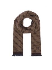 Guess Szalik AM9665 POL03 Brązowy. Brązowe szaliki i kominy Guess, z aplikacjami, z poliesteru. Za 234.99 zł.