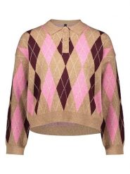 ONLY Sweter w kolorze jasnoróżowo-fioletowo-jasnobrązowym rozmiar: M. Brązowe swetry ONLY, m, bez wzorów, z materiału, bez ramiączek. Za 104.99 zł.