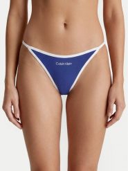 Calvin Klein Underwear Stringi LV00QF8892 Niebieski. Niebieskie stringi Calvin Klein Underwear, bez wzorów, z bawełny. Za 99.99 zł.