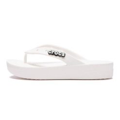 Japonki damskie Crocs Platform Flip. Białe japonki Crocs, bez wzorów, z materiału, sportowe. Za 181.00 zł.