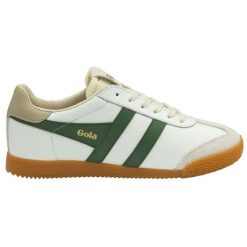 Damskie skórzane buty sportowe Gola Elan. Białe buty treningowe Gola, bez wzorów, z materiału, bez zapięcia. Za 548.65 zł.