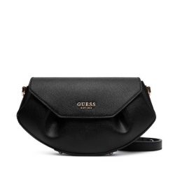 Torebka Guess. Czarne listonoszki Guess, z aplikacjami, bez dodatków. Za 449.99 zł.