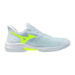 Damskie buty do tenisa Mizuno Wave Exceed Tour 7 CC. Białe buty treningowe Mizuno, bez wzorów, ze skóry, bez zapięcia, na fitness i siłownię, mizuno wave. Za 652.80 zł.