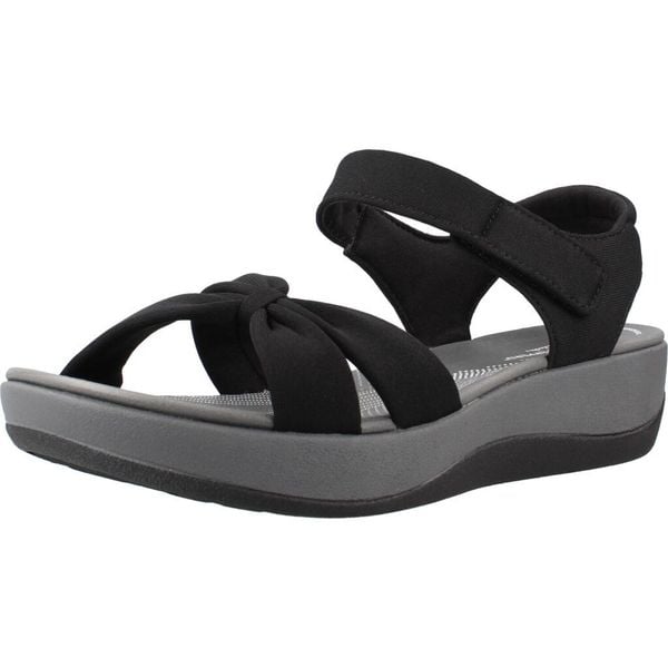 Sandały CLARKS ARLA SHORE Czarny. Czarne sandały Clarks, bez wzorów, z syntetyku, bez obcasa, bez zapięcia. Za 132.99 zł.