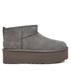 Śniegowce Ugg. Szare śniegowce UGG, bez wzorów, bez zapięcia. Za 759.99 zł.
