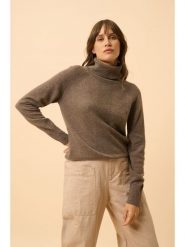 Just Cashmere Kaszmirowy golf w kolorze brązowym rozmiar: L. Brązowe swetry Just Cashmere, l, bez wzorów, z kaszmiru, bez ramiączek. Za 569.68 zł.