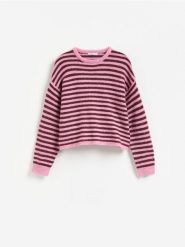 Sweter z domieszką wełny - wielobarwny. Swetry Reserved, l, bez wzorów, z dzianiny, bez ramiączek. Za 119.99 zł.