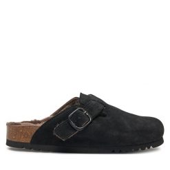 Klapki Scholl. Czarne klapki Scholl, bez wzorów, bez obcasa, bez zapięcia. Za 449.99 zł.