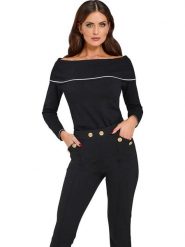 Heine Sweter w kolorze czarnym rozmiar: 40. Czarne swetry Heine, bez wzorów, bez ramiączek. Za 82.44 zł.