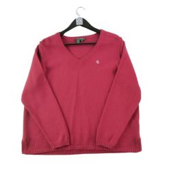 Second life - Lauren Ralph Lauren sweter damski - Jak nowy. Fioletowe swetry Ralph Lauren, s, bez wzorów, z dresówki, eleganckie, bez ramiączek. Za 127.76 zł.
